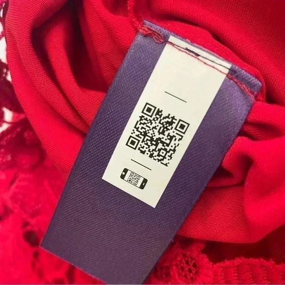 Ralph Lauren Collection Purple Label Embroidered Lace Crochet Red Midi Dress 2 - Picture 13 of 14